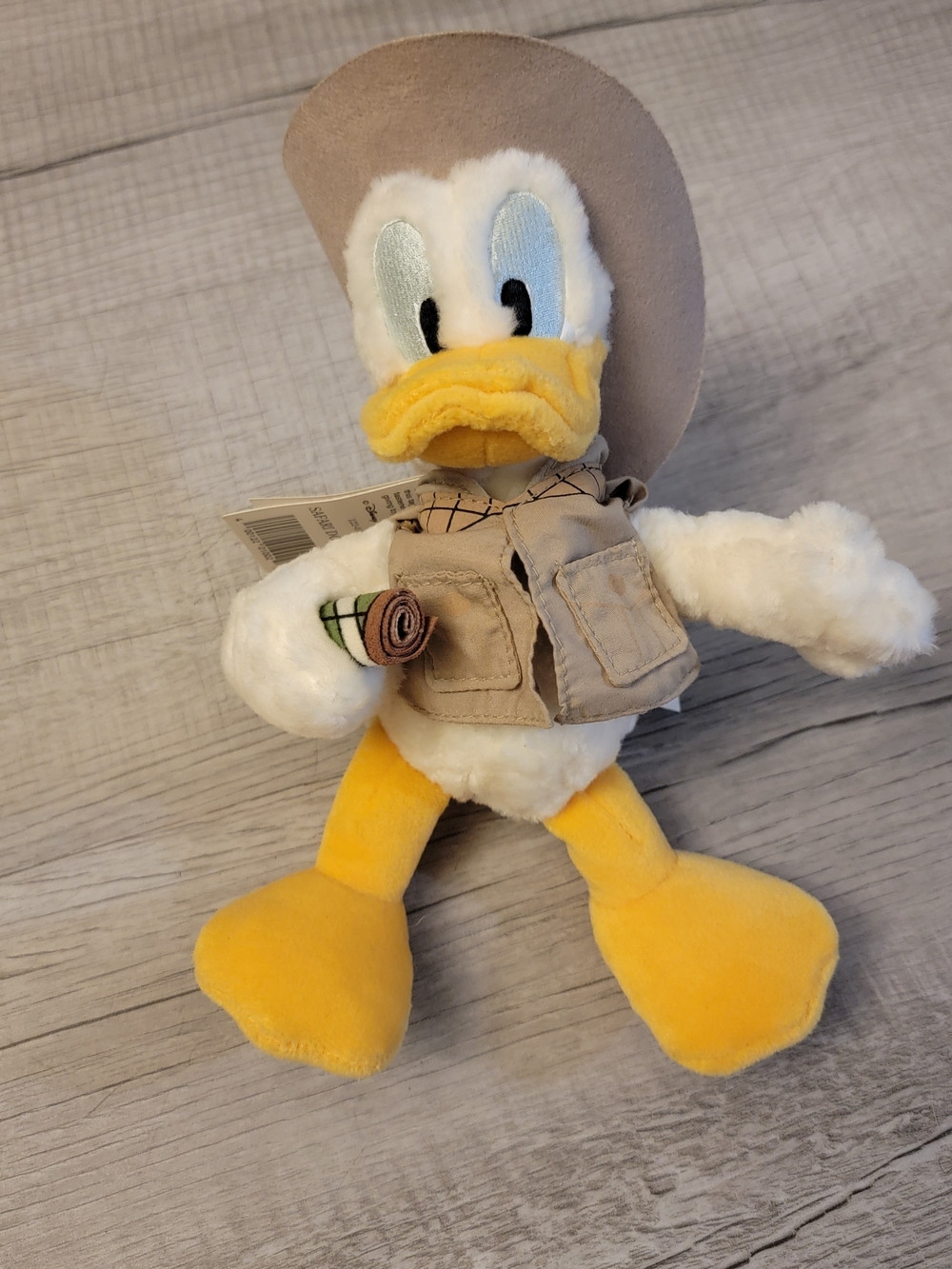 Disney Donald Duck Plush in Yellow and Beige Safari Outfit